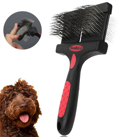Double Sided Pet Brush Dog Cat Hair Fur Bristle Grooming Shedding Cleaning Massage Comb Styling Tool Dog Brush Comb Pet Supplies