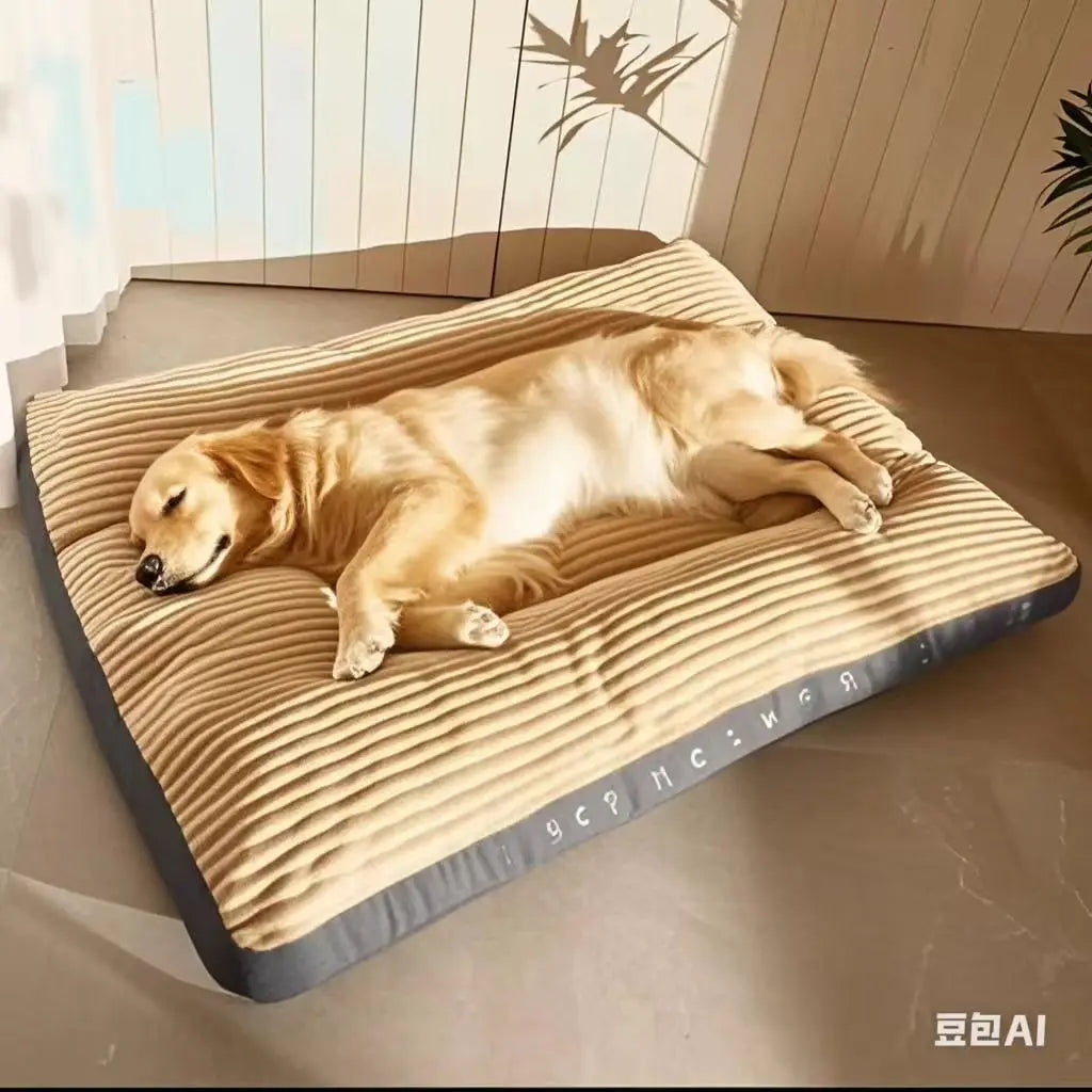 Dog Bed Washable Kennel four seasons Pet Large Sofa Plus Corduroy Thick Deep Sleep Cushion Puppy Mat for Small To Large Dogs
