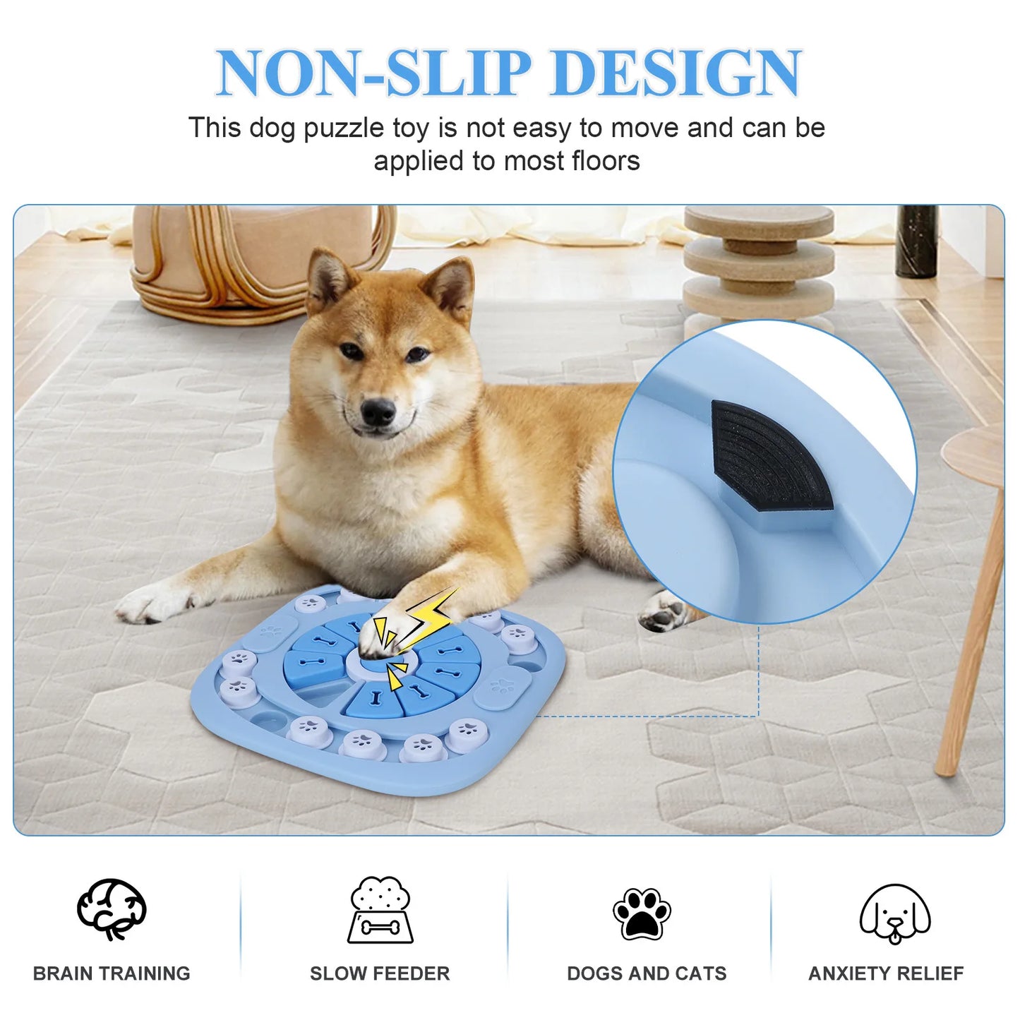 Dog Puzzle Toys Interactive Treat Dispensing Dog Toys for Large Medium Small Dogs Educational Slow Food Training Pet Products
