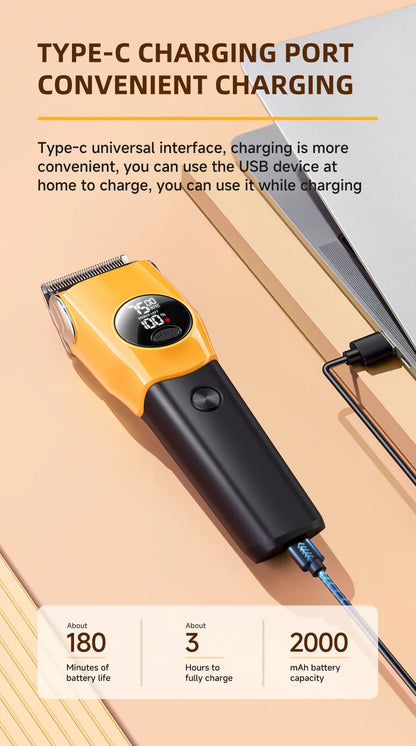 Pet Clipper Professional Dog Hair Trimmer Cat Grooming Shaver 7500/min LED suitable for large, medium, and small pets Trimmers