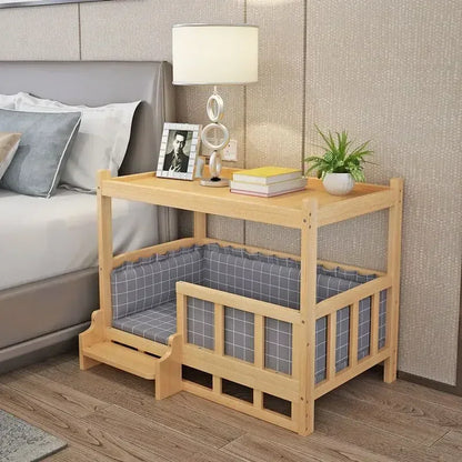 Simplicity Wooden Dog Bed Can Be Used As Bedside Table Dog Kennel Four Season Universal Environment protection Practical Pet Bed