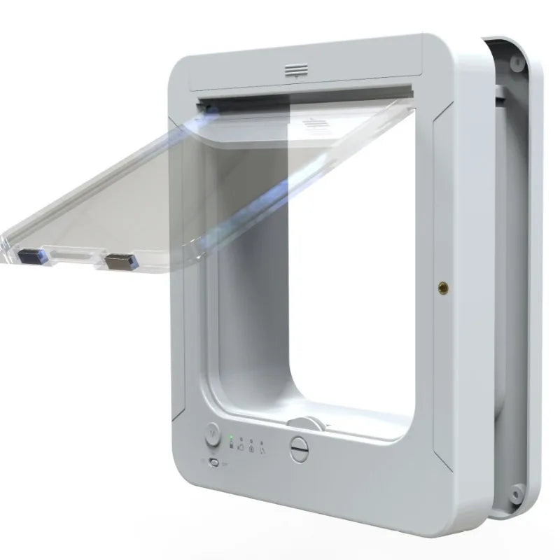 RFID Sensing Smart Cat Door Flap Control Direction Entry Exit Cat Door Intelligent Recognition Cats Hole Electronic Automatic