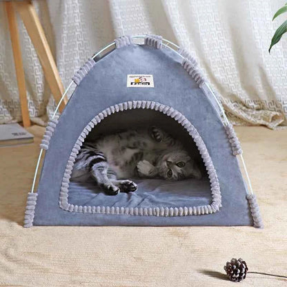 Foldable Cat House Pet Tent Four Seasons Universal Cat and Dog Pet Nest Summer Cool Mat Outdoor Portable Foldable Breathable