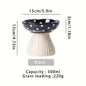 Resin Mushroom Cat Bowl: Tall, 300ml capacity, suitable for cats - ideal for feeding and drinking festivals