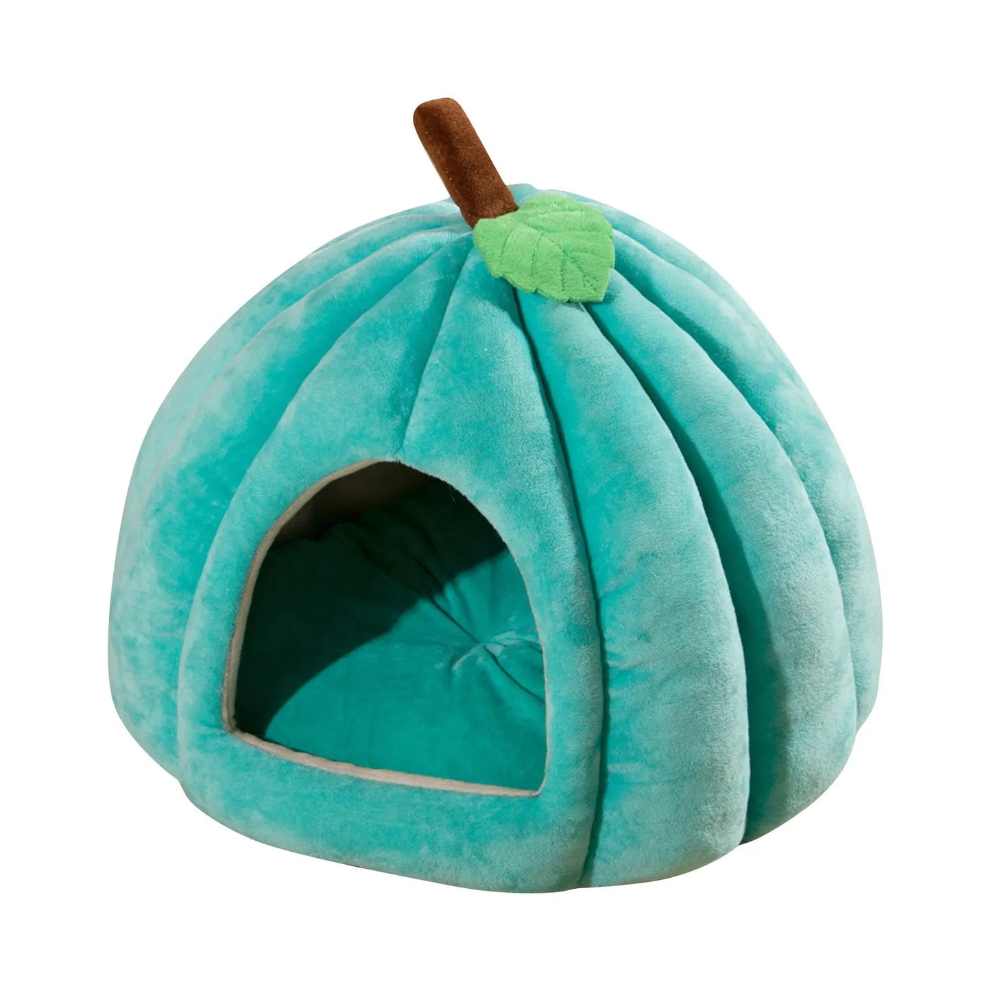 Halloween Theme Pumpkin Shape Autumn And Winter Comfy Cat And Dog Semi-enclosed Pet Bed Warm And Thick Cat And Dog House