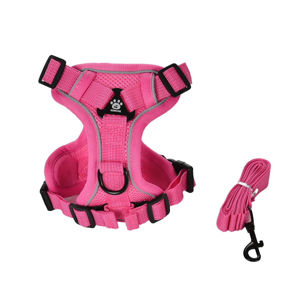Cats Harness Leash For Small Dogs Cat Outdoor Reflective Adjustable Puppy Kitten Traction Device Tactical Training Pet Supplies