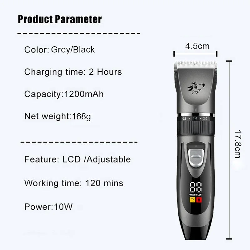 Professional Dog Hair Clipper Pet Trimmer Cat Shaver Animal Foot Hair Cutting Machine Grooming Kit for Sheeps Rabbits
