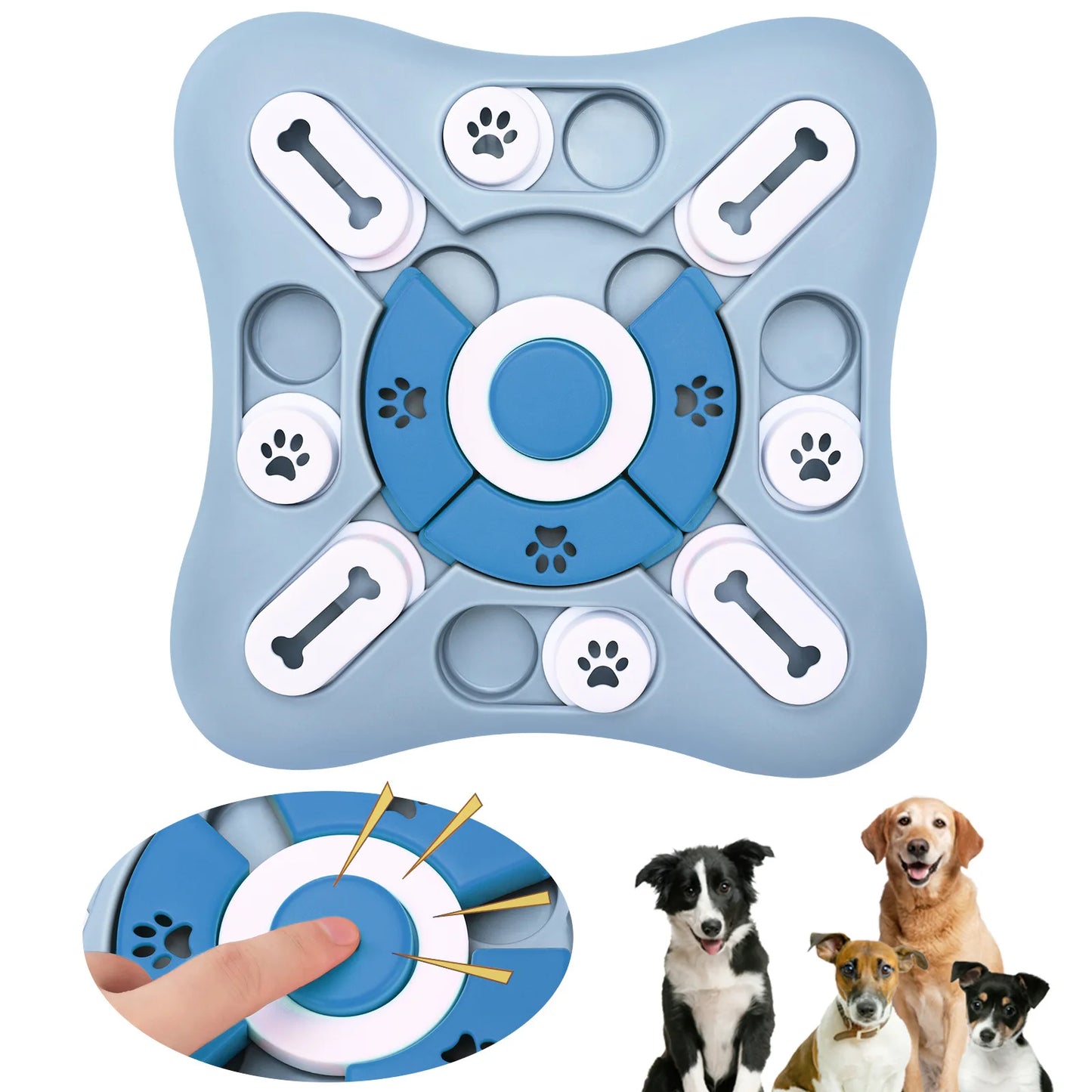 Dog Puzzle Toys Interactive Treat Dispensing Dog Toys for Large Medium Small Dogs Educational Slow Food Training Pet Products