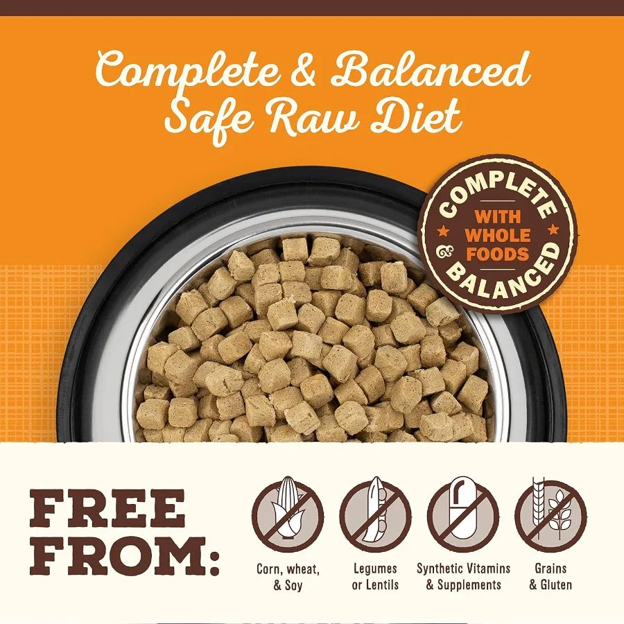 Primal Freeze Dried Dog Food Pronto Mini Nuggets Beef; Scoop and Serve Complete and Balanced Meal; Also Use as Topper or Treat;