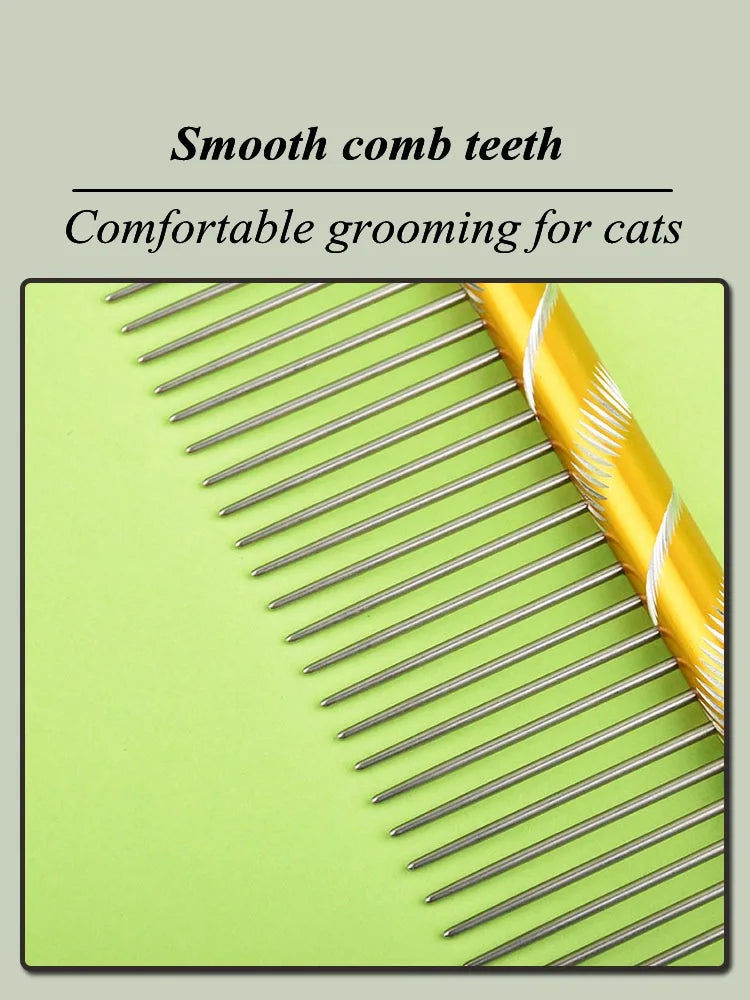 6 Colored Pet Dog Comb Straight Comb Cat Cleaning Brush 16/19/20/25cm Stainless Steel Lightweight Pets Cat Grooming Combs Dogs