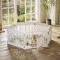 JHK Plastic Dog Playpen 6 Panel 24IN Expandable Durable Pet Fence for Medium Dogs Indoor Outdoor Folding Portable Puppy Playpen
