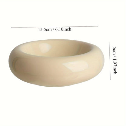 Cat Bowl Ceramic Cat Bowl Dish Pet Bowl Donut Shape Cat Food Bowl Anti-Fall Flip Bowl Non-slip Multiple Colors Shapes Snack Bowl