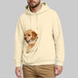 New Comfortable Sweater For Men Unisex Cat And Dog Bag Hooded Sweatshirt Pocket Pet Bag Holder Sweatshirt мужская одежда