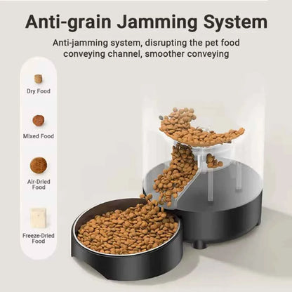 Smart Button WIFI APP And Video For Pets, Automatic Feeder For Cats and Dogs Bowl, Timed Operation, 2L Pet Feeder