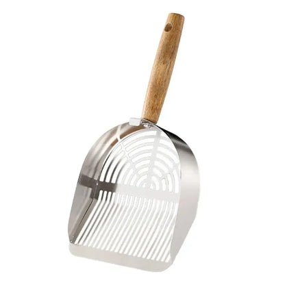Steel Cat Litter Scoop Long Handle Pet Waste Shovel Cleaning Tool for Tofu Sand Litter Box Cats Supplies