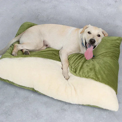 Bite-Resistant Washable Pet Bed - Winter Warm Removable Plush Cushion Large Dog Kennel Sofa Mat & Cat Sleeping Bag for Pets