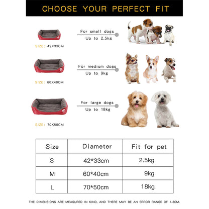Dog Bed Winter Pet Beds Cat Sofa Accessories Small Big Cushion Dogs Pets Supplies Baskets Large Basket Mat Bedding Kennel Fluffy