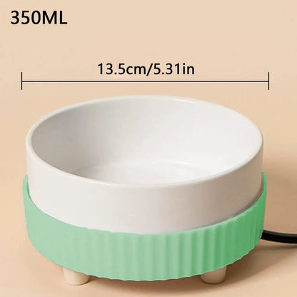 Pet Water Dispenser Heated Pet Water Bowl Thermal Pet USB Dog Dispenser Bowl Heated Rechargeable Cat Food Drinking Supplies