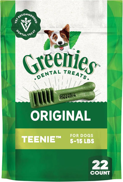 Veterinarian-Recommended Natural Dental Dog Treats Teenie Size, Original Flavor, 12 oz. Pack, 43 Count