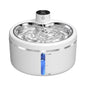 Wireless Cat Water Fountain 2.5L Stainless Steel Pet Drinking Dispenser Smart Sensor Auto Circulating Filter 4000mAh LED Display