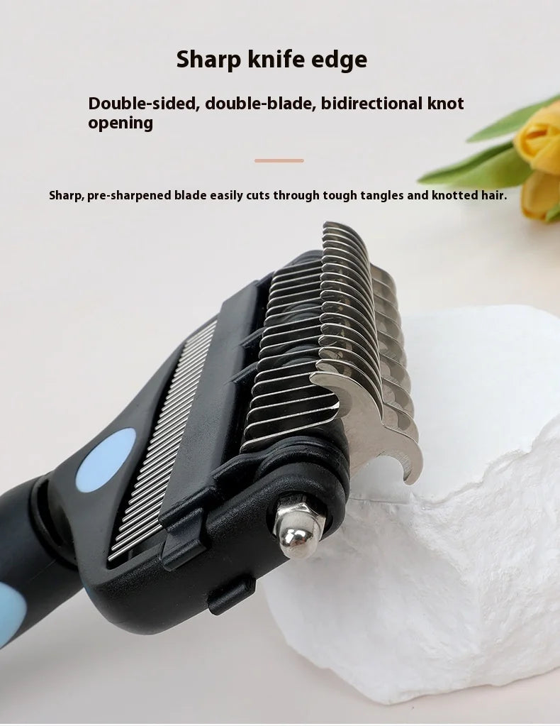 3 In 1 Pet Deshedding Brush Dog Hair Remover Pet Fur Knot Cutter Puppy Cat Comb Brushes Dogs Grooming Shedding Supplies