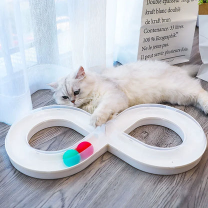 Cat Toys For Indoor Cats Interactive Cat Turntable Track Ball Self Entertaining Kitten Self Pleasure Toy Pet Orbital Ball Toys