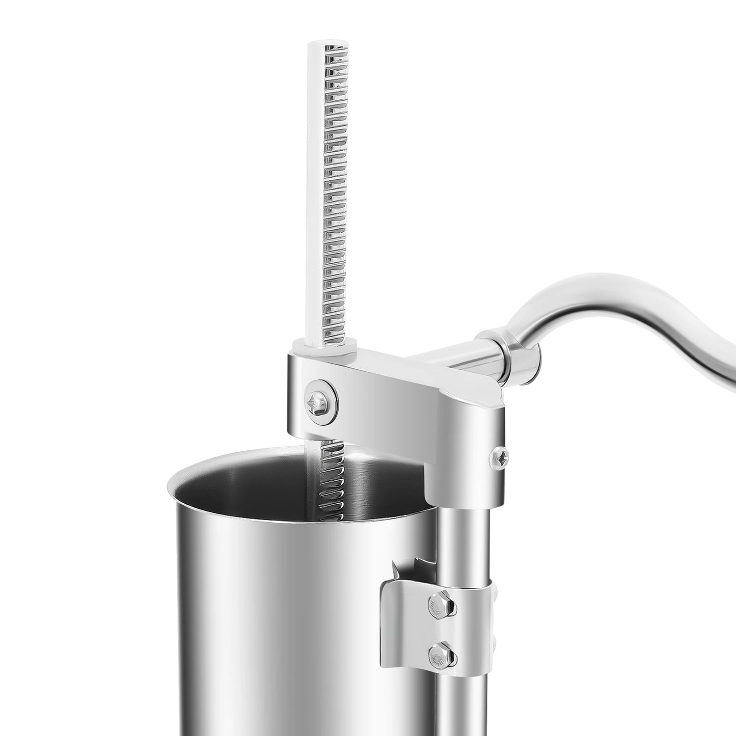3L Vertical Manual Sausage Stuffer Machine Stainless Steel Sausage Maker with 4 Steel Tubes&7 PE Tubes Sausage Meat Filling Tool