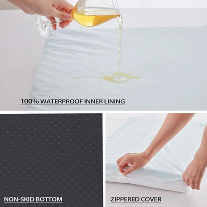 Pet Cooling Dog Bed for Large Dogs, Memory Foam Orthopedic Bed, Washable, Waterproof Liner, Plush Cover, 35x22 inches