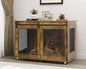 Dog Crate Furniture, Wooden Heavy Duty Dog Kennel Indoor, Decorative Dog Cage Table for Extra Large Dogs