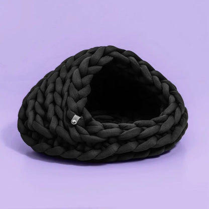 Cute Cat Bed Nest Small Dog Kennel Winter Thick House Weaving Pet Puppy Sleeping Bag Super Soft Cat Sleeping Bed Pet Cushion