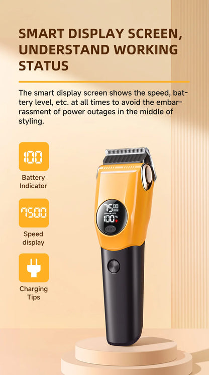 Pet Clipper Professional Dog Hair Trimmer Cat Grooming Shaver 7500/min LED suitable for large, medium, and small pets Trimmers