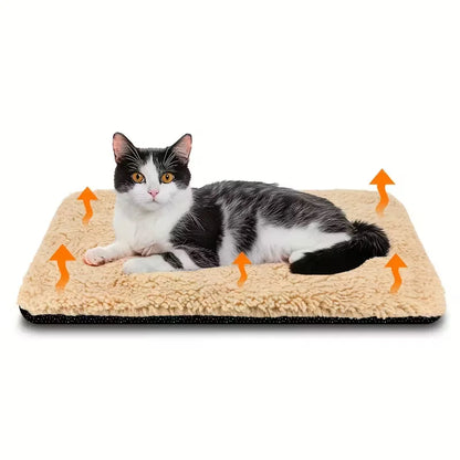 Self-Warming Pet Pad Blanket, Electric-Free Thermal Bed Mat, Anti-Slip for Cats Dogs Winter Warmth Mat Heat Reflecting Core Pad