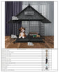 Indoor Dog Cage Villa with Toilet Small Dog Shelter for Pomeranian And Teddy Dogs Family Pet Cage with Tray