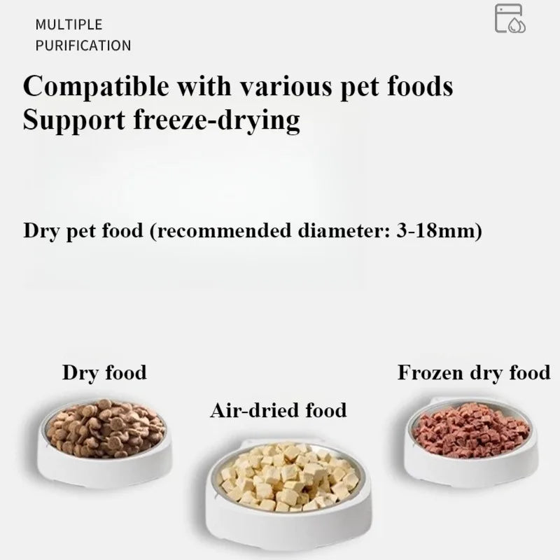 Smart 6L Automatic Pet Feeder with Timer USB & Battery Powered Slow Feed Dispenser for Cats and Dogs No Plug Included