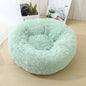 Round Plush Pet Bed - Self Warming Kennel, Machine Washable Mat with Non-Slip Bottom, Soft Cushion House Bed for Cats Dogs