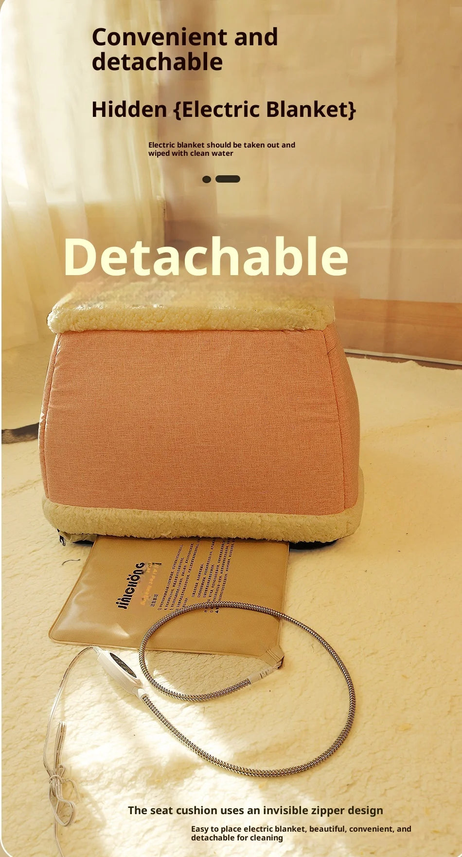 New 360 Degree Fully Enclosed Electric Heating Cat and Dog House Cat Nest Winter Warmth Constant Temperature Cat Beds Blanket