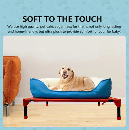 Winter Outdoor Elevated Dog Bed, Large, Medium, Small Pet Dog Bed, Portable Dog Bed for Camping or Beach Breathable Mesh Mesh