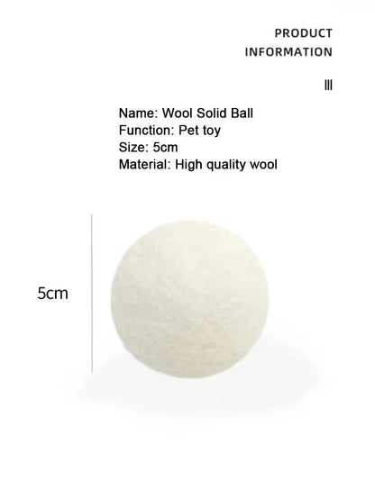 Cat toy silent wool ball cat's self pleasure boredom relief toy chasing prey ball teasing cat stick grinding teeth durable bite