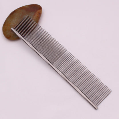 Copper Dog Grooming Combs Pet Boundary Knot Massage Tools Professional Salon Cat Hair Cleaning Crescent High Low Teeth 7817#