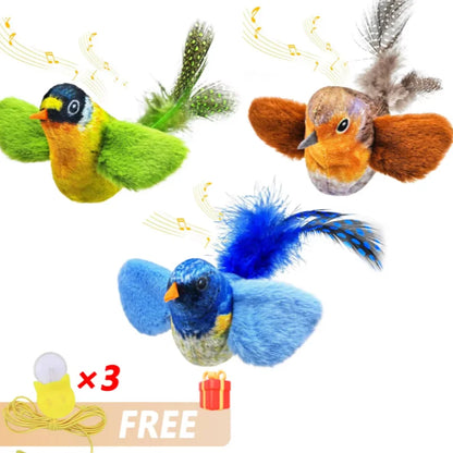 Hot lifelike Bird Vivid Cat Toys Pet Catnip Simulation Molding Cat Teaser with Feather Soft Plush Fabric Toys for Kitten