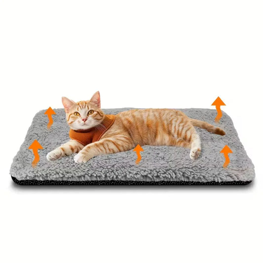 Self-Warming Pet Pad Blanket, Electric-Free Thermal Bed Mat, Anti-Slip for Cats Dogs Winter Warmth Mat Heat Reflecting Core Pad