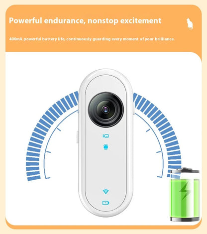 Waterproof Mini Body Camera for Dogs Cats, Outdoor Adventures Pet Camera Cam Smart Collar HD 1080P WiFi App with Video Recording