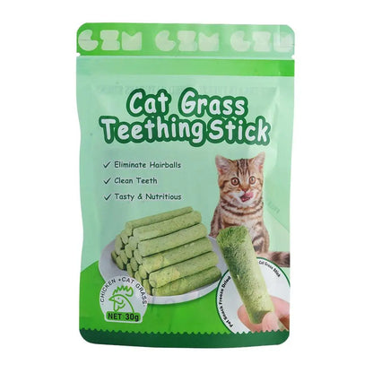 6Pieces Cat Grass Teeth Grinding Stick Pet Snacks Hairball Kitten Removal Instant Kitten Removal Teeth Cat Mild Cleaning Ha I2V