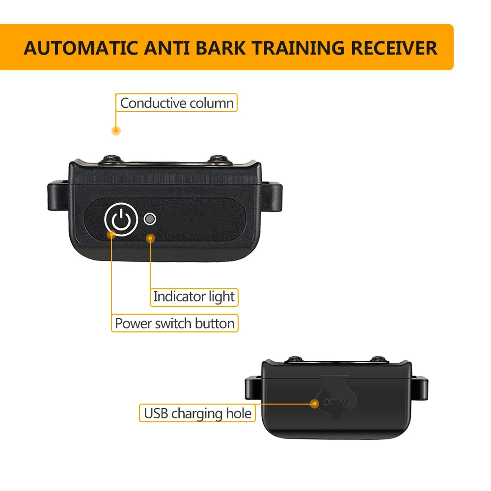 No Shock No Pins Dog Training Collar 3300ft Remote IP67 Waterproof Rechargeable Pet Training Collar Sound Vibration Shock Free