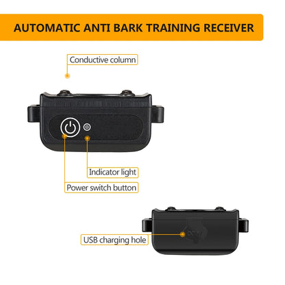 No Shock No Pins Dog Training Collar 3300ft Remote IP67 Waterproof Rechargeable Pet Training Collar Sound Vibration Shock Free