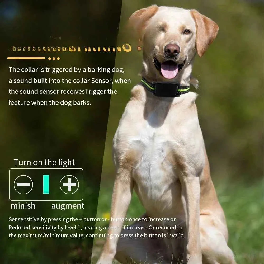 Dog Training Collar Anti-barking Collar Automatic Anti Bark Dog Collar USB Rechargeable Dog Trainer Electric Shock Beep