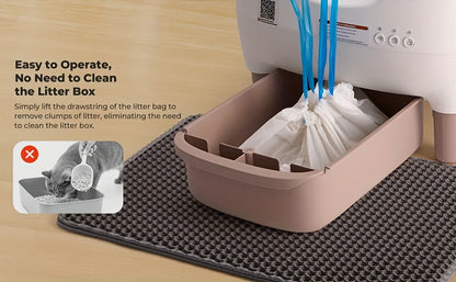 Lunapurr Self Cleaning Litter Box,Large Capacity Automatic Cat Litter Box Self Cleaning for Cats, App Control,Safety Protection