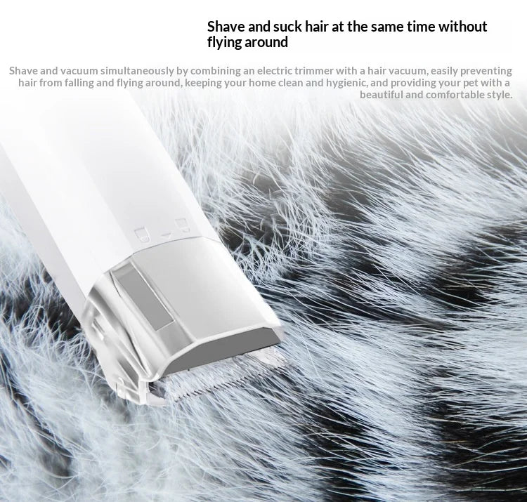 pet 7-in-1 hair suction device cat dog vacuum cleaner machine hair trimmer electric push cutting grooming shaving cleaning