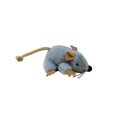 Interactive Cat Toys Plush Mice Playthings Gray Mouse Shape Kitten Toy for Indoor Cat Plush Mouse Cat Toys Cat Chew Toy