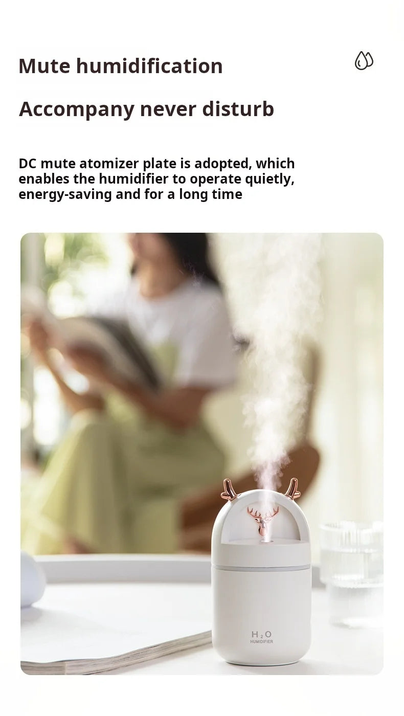 Mini Cute Pet Desktop Humidifier USB Small Car Air Freshener Bedroom Air Humidifier Portable Home Office Aromatherapy Device
